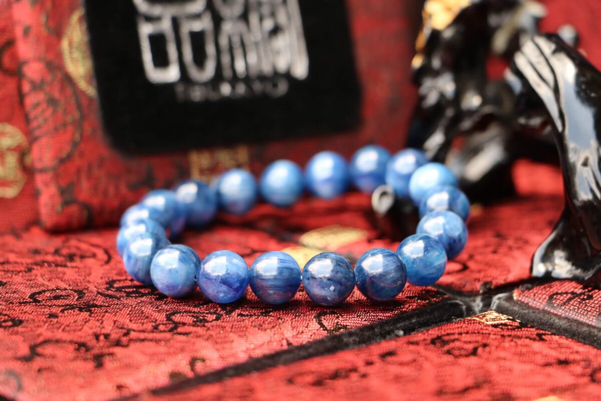 Taiwan Derong Collection｜Exquisite raw ore non-dyed kyanite hand beads 10mm round beads