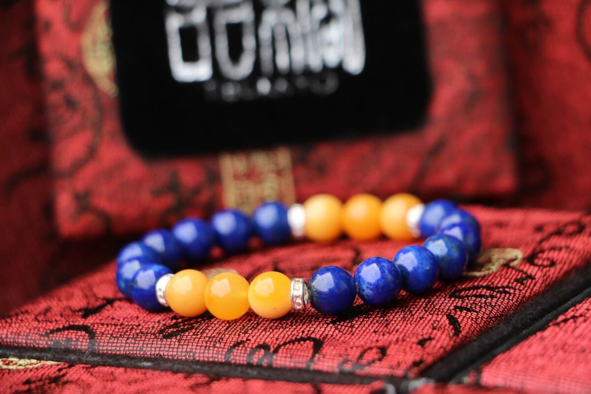 Taiwan Derong Collection｜Original undyed lapis lazuli hand beads 8mm｜Myanmar topaz beads (common goods)