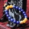 台灣德榕藏品｜原礦無染色青金石手珠8mm｜緬甸黃玉隔珠（普通貨）