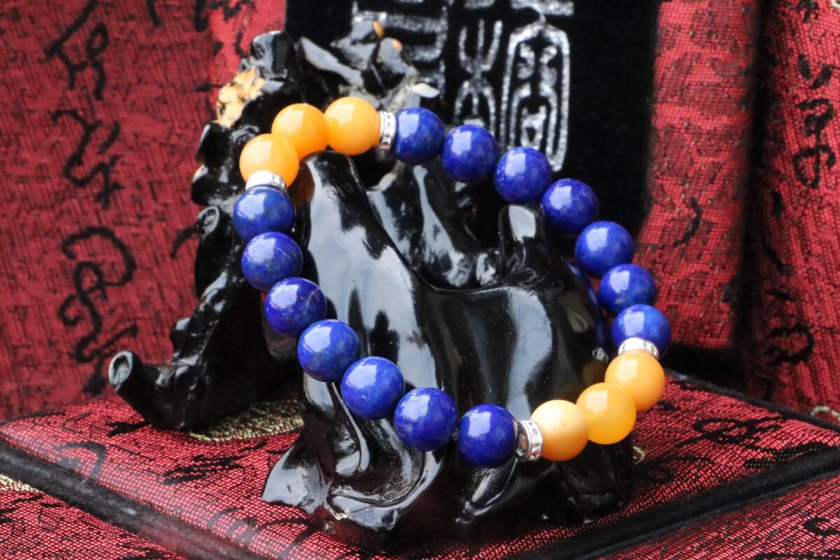 Taiwan Derong Collection｜Original undyed lapis lazuli hand beads 8mm｜Myanmar topaz beads (common goods)