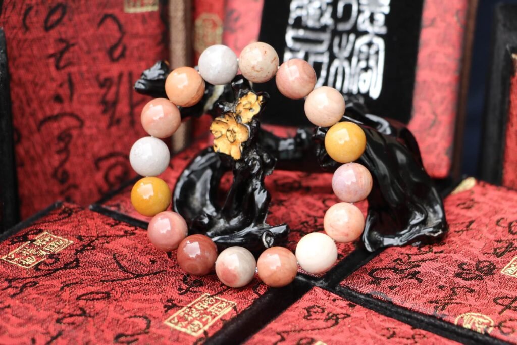 TIBUKKYO Taiwan Derong Collection｜Original undyed colored jade Alashan hand beads 12mm｜Salt source agate color