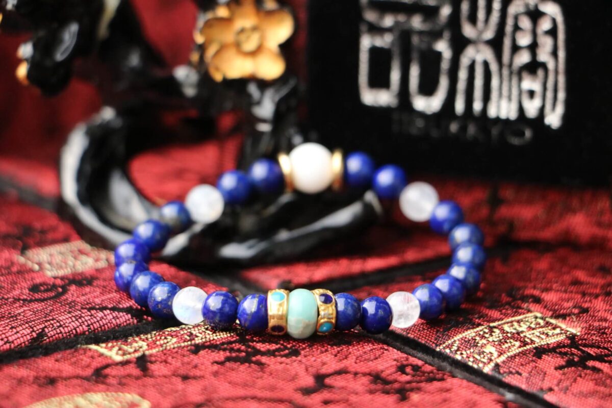 Taiwan Derong Collection｜Raw ore non-dyed lapis lazuli hand beads 6mm｜Moonstone spacer beads