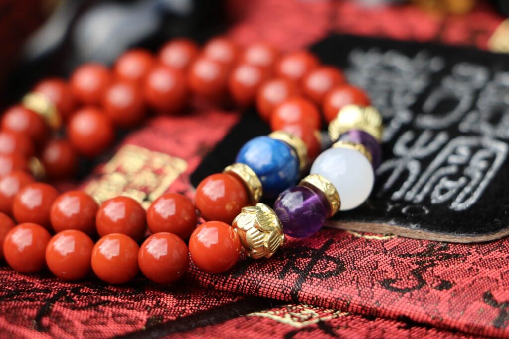 Taiwan Derong Collection｜Exquisite South Red Agate Hand Beads 8mm36pcs｜Purple Ghost｜Amethyst｜Kyanite Beads