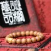 台灣德榕藏品｜精工老料滿花六道木8mm手珠型｜9999純金六字箴言隔珠