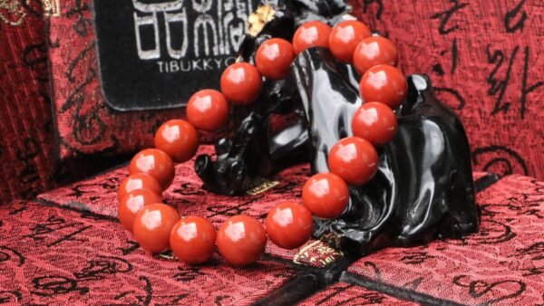 台灣德榕藏品｜精品南紅瑪瑙手珠12mm｜滿色滿肉