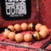 台灣德榕藏品｜尼泊爾正統鳳眼菩提手珠14mm｜黃虎眼隔珠