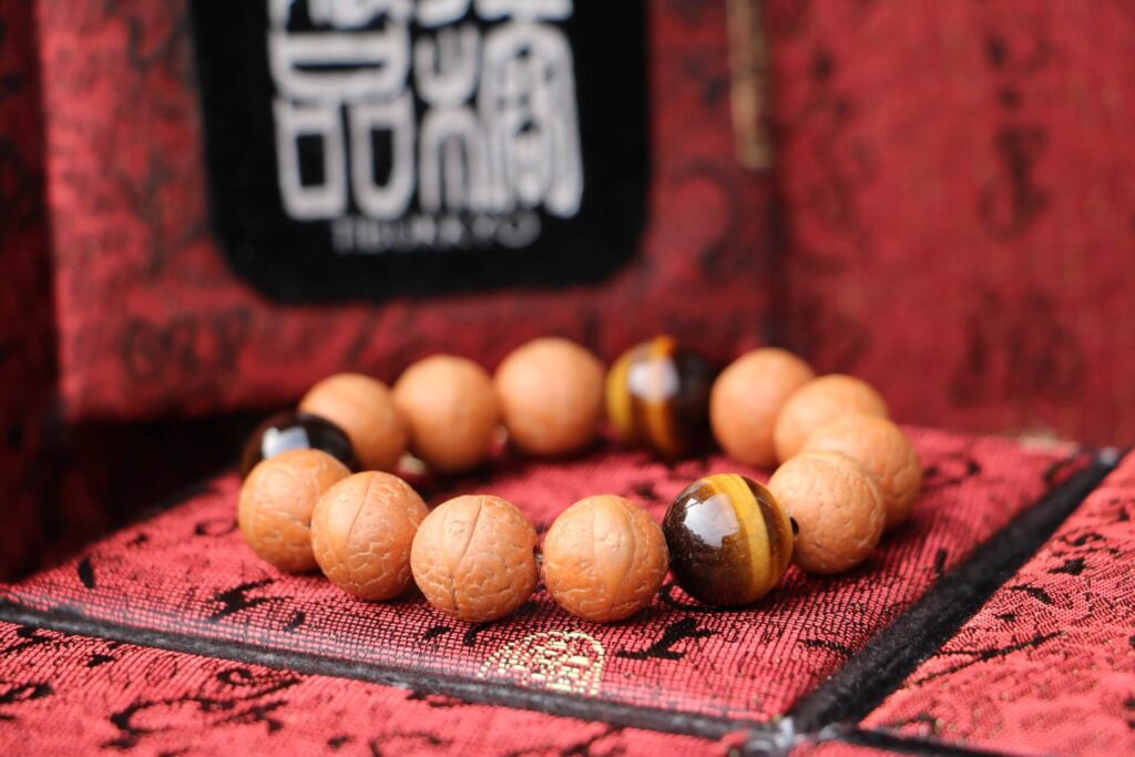 Taiwan Derong Collection｜Nepal orthodox phoenix eye bodhi hand beads 14mm｜Yellow tiger eye beads