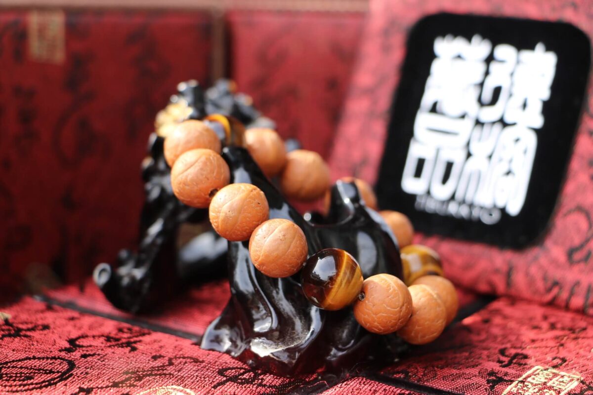 Taiwan Derong Collection｜Nepal orthodox phoenix eye bodhi hand beads 14mm｜Yellow tiger eye beads