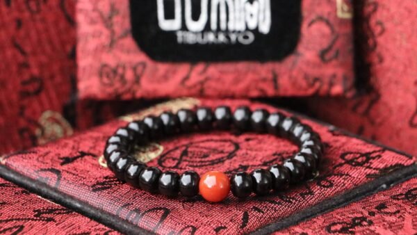 台灣德榕藏品｜精品印尼料椰蒂手珠8x6mm桶珠｜柿子紅南紅瑪瑙隔珠