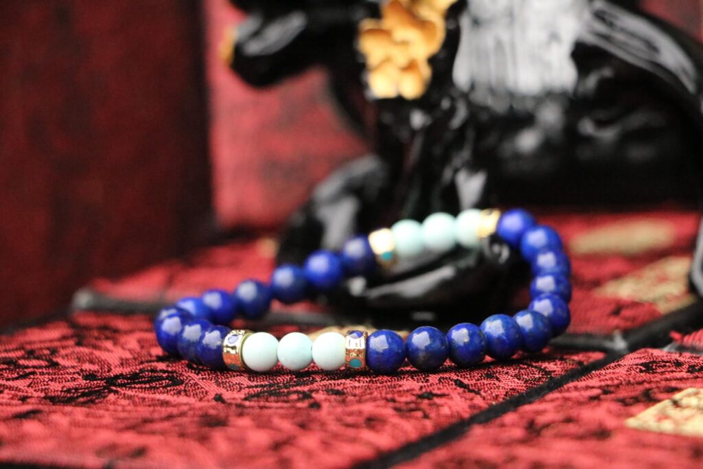 Taiwan Derong Collection｜Original undyed lapis lazuli hand beads 6mm｜Turquoise spacer beads