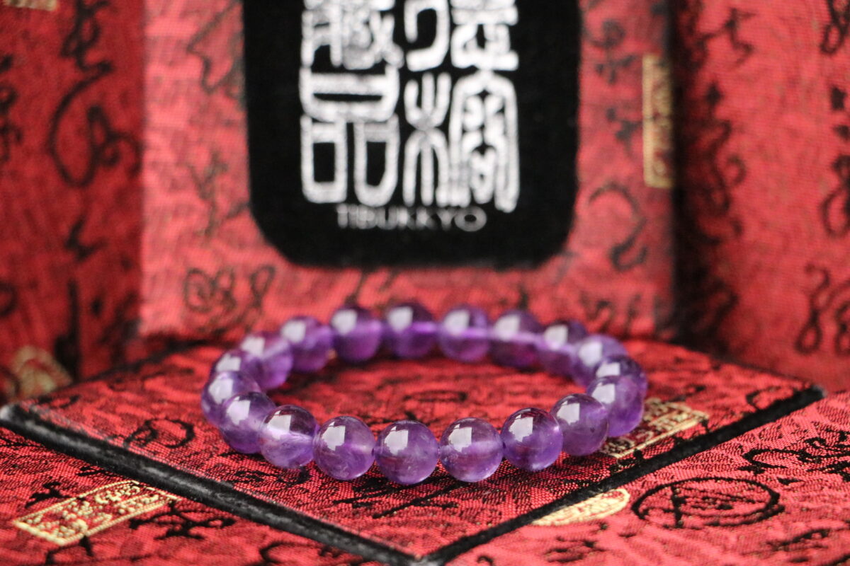 Taiwan Derong Collection｜Raw ore non-dyed amethyst hand beads 10mm｜Amethyst