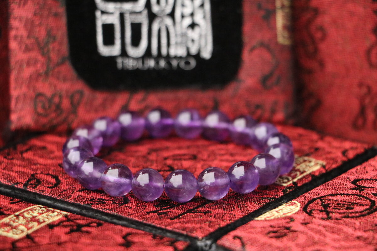 Taiwan Derong Collection｜Raw ore non-dyed amethyst hand beads 10mm｜Amethyst