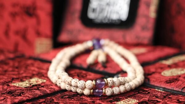 台灣德榕藏品｜星月菩提6mm圓珠108顆｜天然紫水晶隔珠