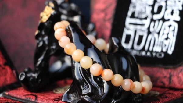 台灣德榕藏品｜天然冰飄緬甸黃玉手珠 8mm圓珠｜Topaz