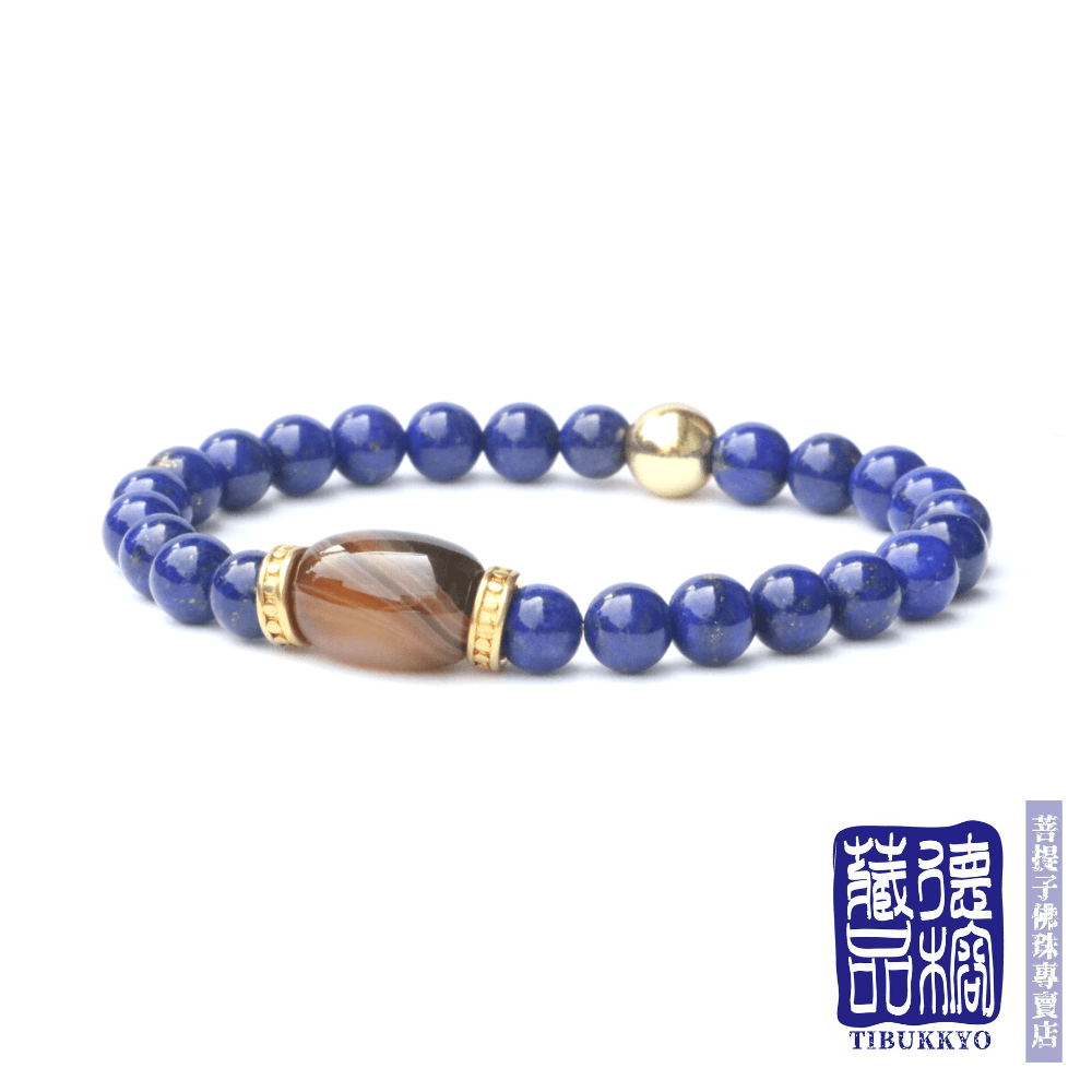 Taiwan Derong Collection｜Ore ore non-dyed lapis lazuli hand beads 6mm｜Silk agate beads