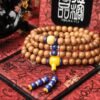 TIBUKKYO台灣德榕藏品｜特精工老料滿花六道木8mm 108顆｜原礦青金石隔珠｜黃玉髓佛頭