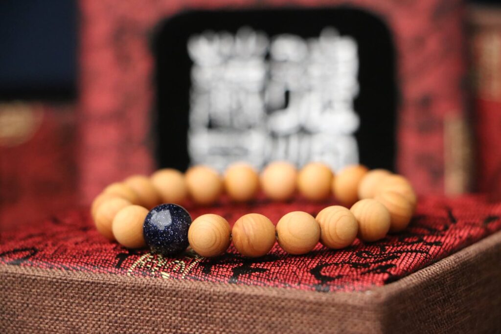 Taiwan Derong Collection｜Taihang Cliff Hand Beads 8mm Round Beads｜Blue Sandstone Beads