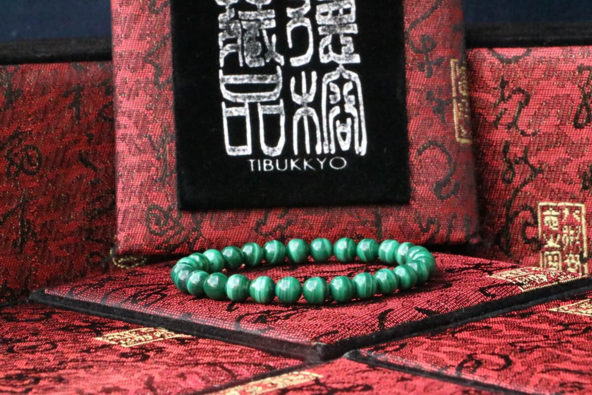 TIBUKKYO Taiwan Derong Collection｜Raw ore non-dyed malachite hand beads 6mm｜Plain beads