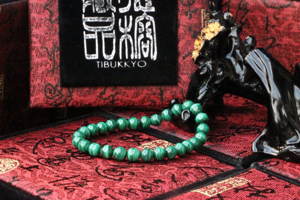 TIBUKKYO Taiwan Derong Collection｜Raw ore non-dyed malachite hand beads 6mm｜Plain beads