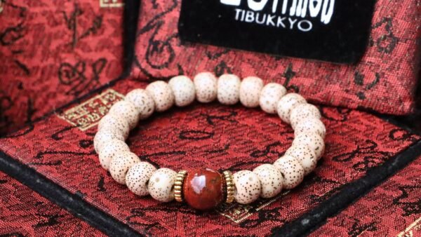 台灣德榕藏品｜A++星月菩提手珠10x8mm桶珠｜戰國紅瑪瑙隔珠