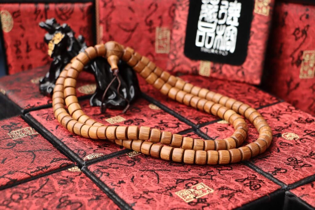 台灣德榕藏品|特精工老料滿花六道木10x8mm桶珠 108顆|素珠