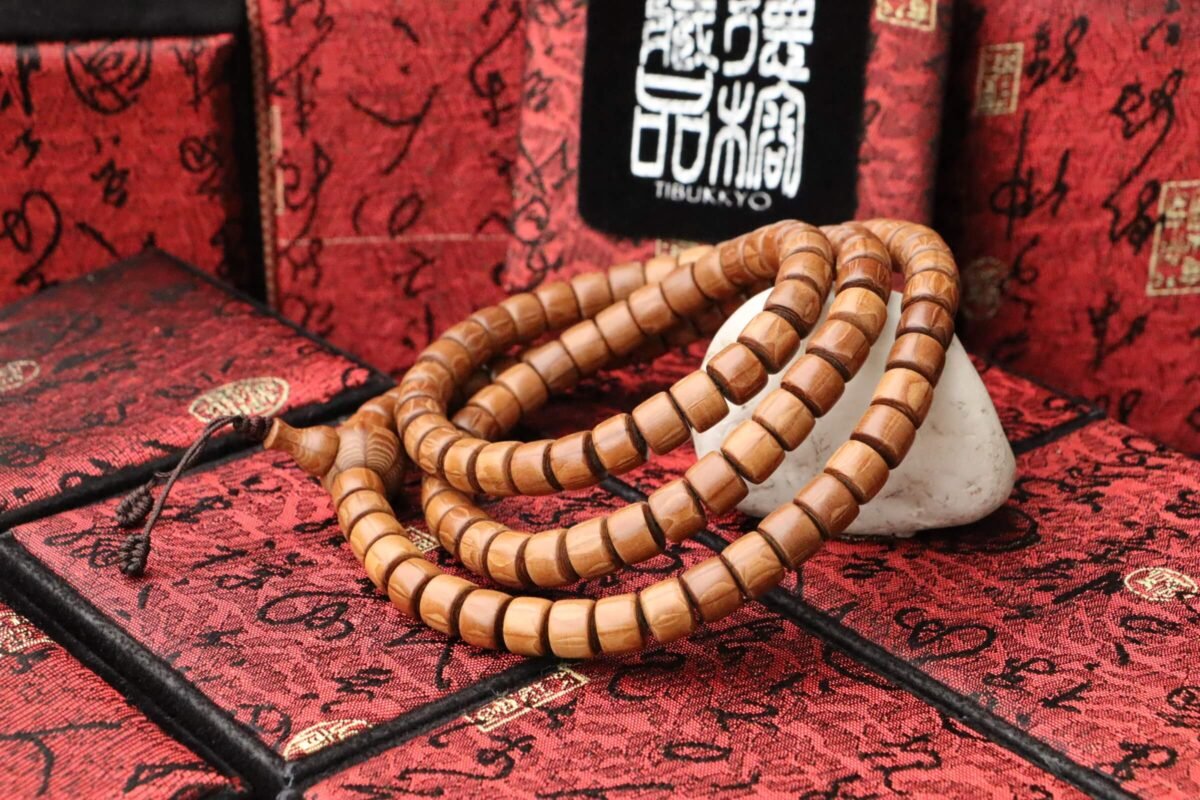 台灣德榕藏品｜特精工老料滿花六道木10x8mm桶珠 108顆｜素珠