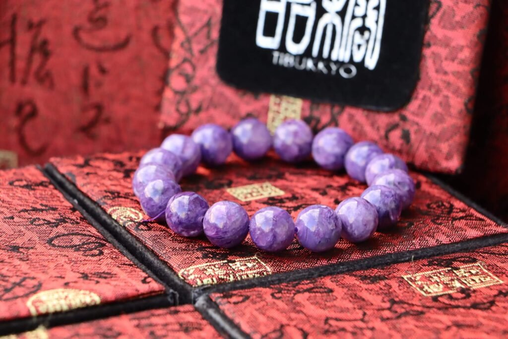 台灣德榕藏品|原礦天然紫龍晶手珠12mm|Charoite