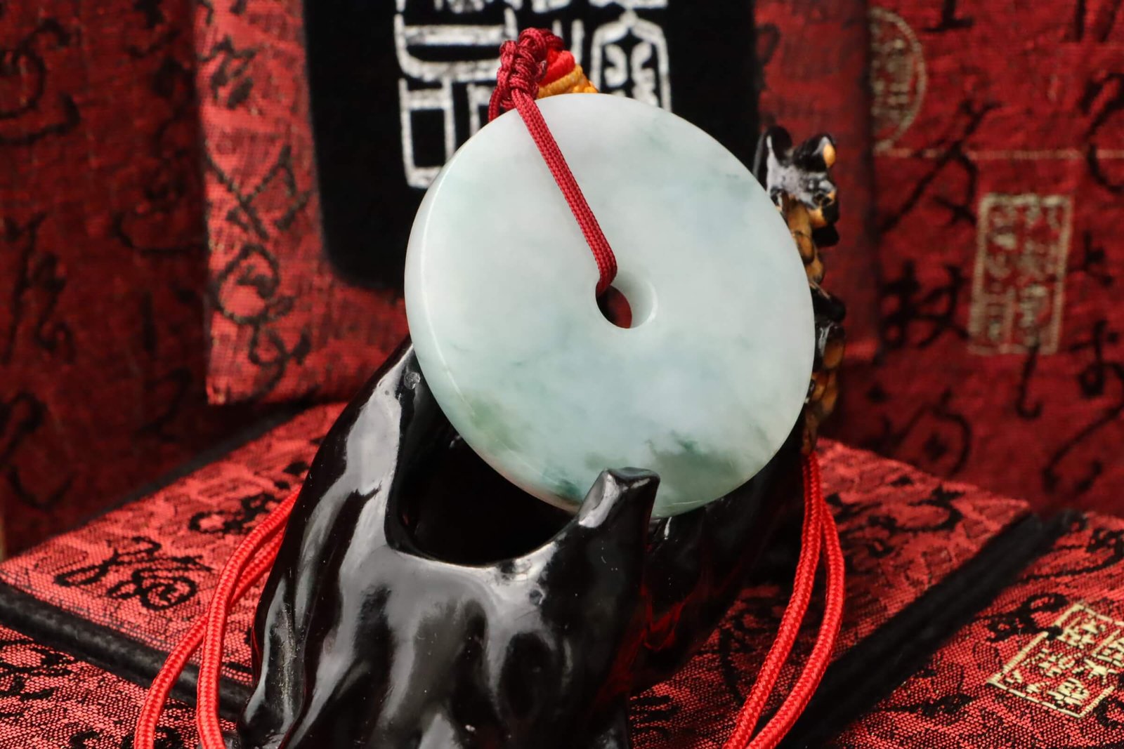 TIBUKKYO台灣德榕藏品|天然翡翠平安扣吊墜|帶飄花|緬甸玉A貨|51x6.3mm