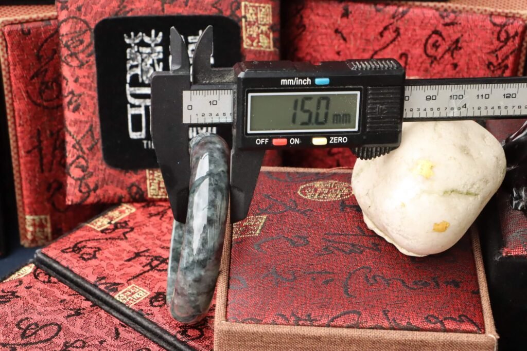 台灣德榕藏品｜天然烏雞種翡翠手鐲｜緬甸玉A貨｜圈口60
