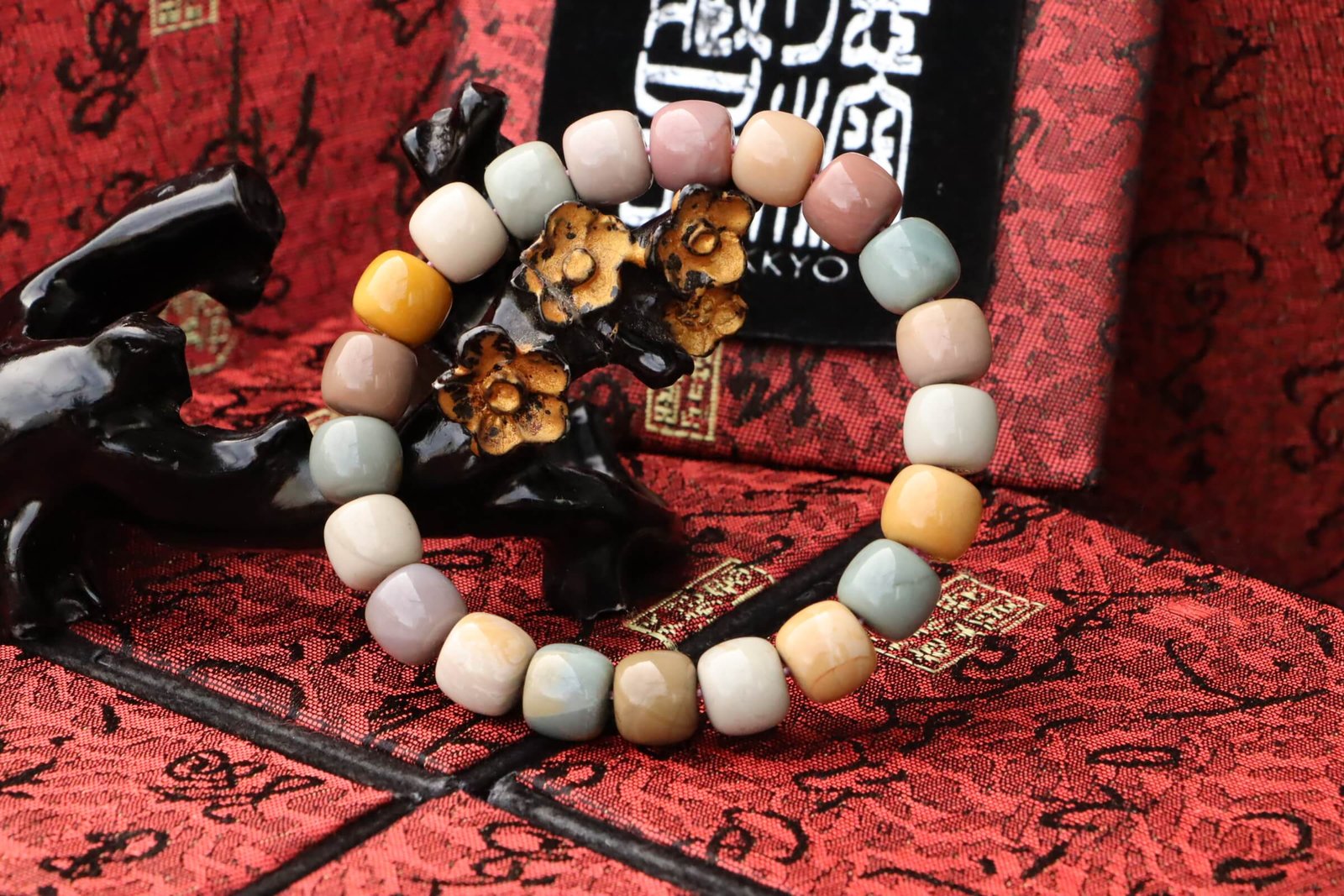 台灣德榕藏品｜原礦阿拉善瑪瑙手珠 11x10mm桶珠