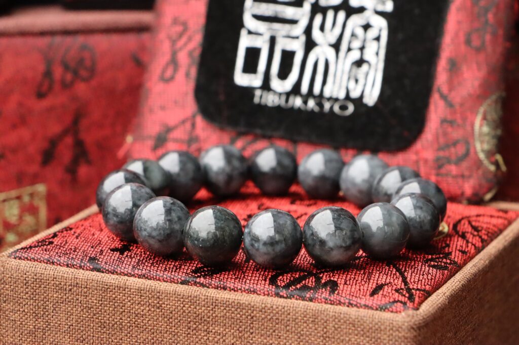 台灣德榕藏品｜天然烏雞種翡翠手珠 13mm圓珠 緬甸玉翡翠A貨